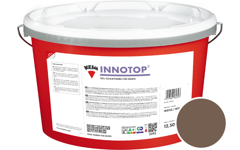 KEIM Innotop 5L Silikatfarbe f�r innen / Get�nt im Farbton RAL 8025 Blassbraun