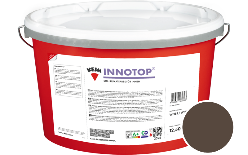KEIM Innotop 2,5L Silikatfarbe f�r innen / Get�nt im Farbton RAL 8028 Terrabraun
