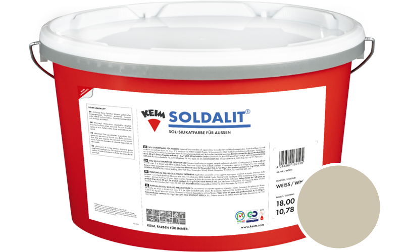 KEIM Soldalit 18kg Silikat-Fassadenfarbe / Get�nt im Farbton 102