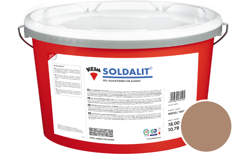 KEIM Soldalit 2,5kg Silikat-Fassadenfarbe / Get�nt im Farbton 104