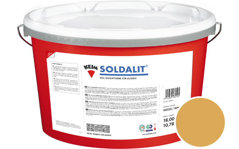 KEIM Soldalit 5kg Silikat-Fassadenfarbe / Get�nt im Farbton 122
