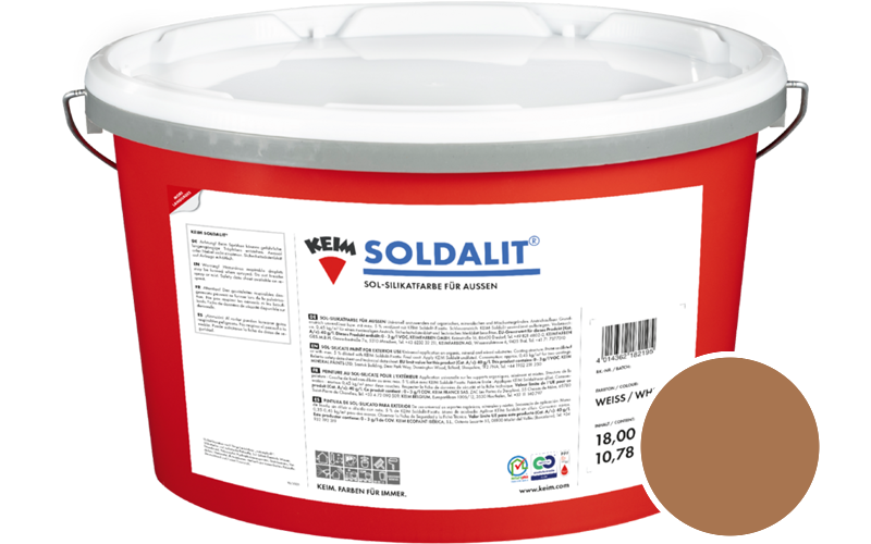 KEIM Soldalit 18kg Silikat-Fassadenfarbe / Get�nt im Farbton 124