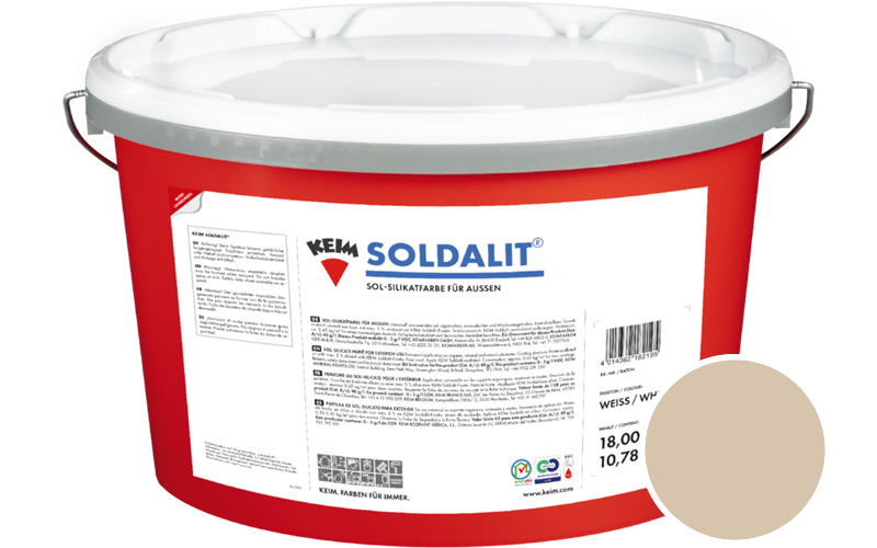 KEIM Soldalit 18kg Silikat-Fassadenfarbe / Get�nt im Farbton 18