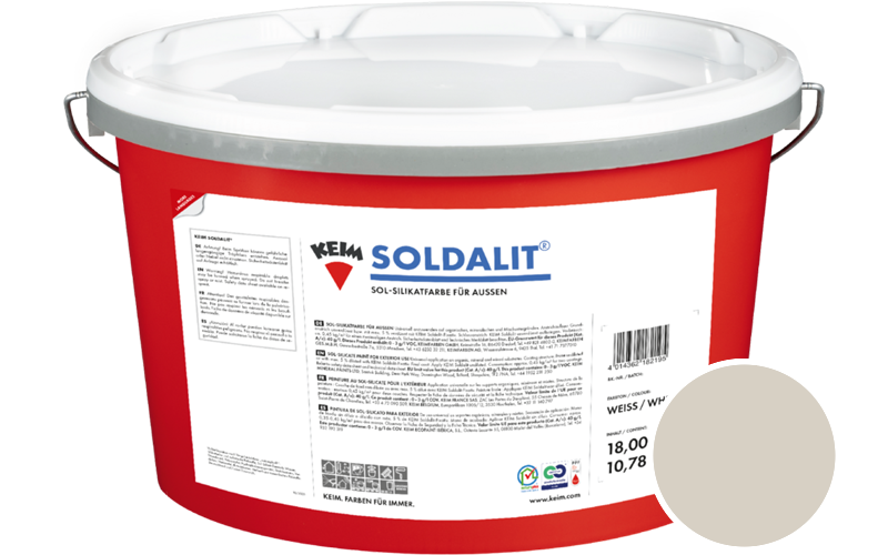 KEIM Soldalit 2,5kg Silikat-Fassadenfarbe / Get�nt im Farbton 30