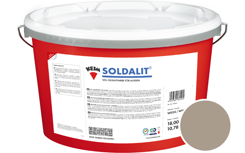 KEIM Soldalit 18kg Silikat-Fassadenfarbe / Get�nt im Farbton 33