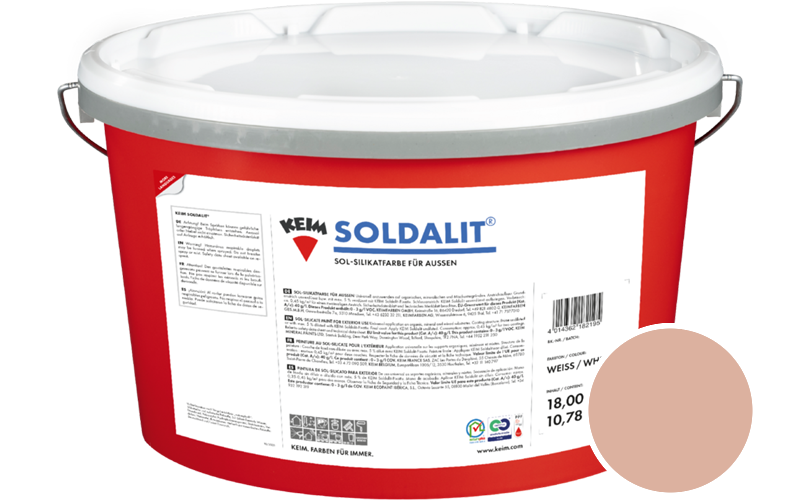 KEIM Soldalit 2,5kg Silikat-Fassadenfarbe / Get�nt im Farbton 65