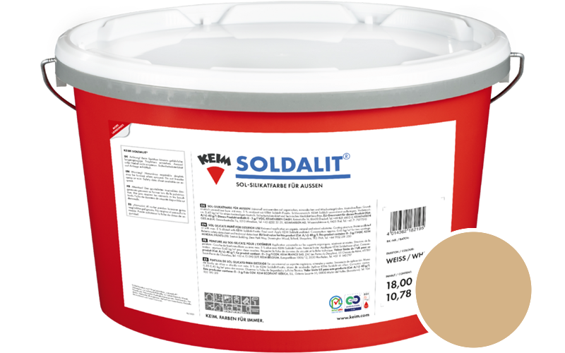 KEIM Soldalit 2,5kg Silikat-Fassadenfarbe / Get�nt im Farbton 70