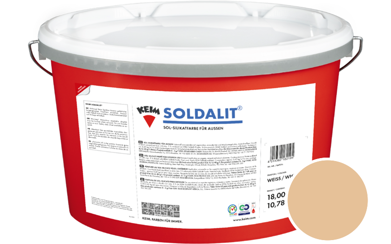 KEIM Soldalit 18kg Silikat-Fassadenfarbe / Get�nt im Farbton 9112