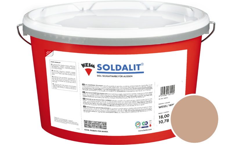 KEIM Soldalit 2,5kg Silikat-Fassadenfarbe / Get�nt im Farbton 9129