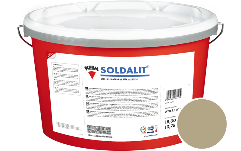 KEIM Soldalit 18kg Silikat-Fassadenfarbe / Get�nt im Farbton 9348