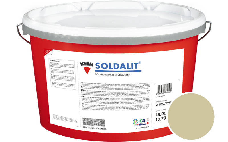 KEIM Soldalit 18kg Silikat-Fassadenfarbe / Get�nt im Farbton 9373