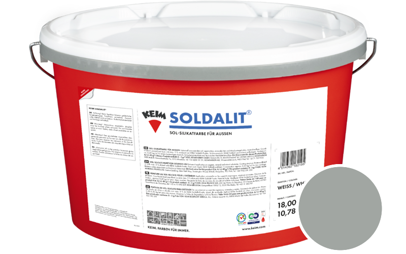 KEIM Soldalit 2,5kg Silikat-Fassadenfarbe / Get�nt im Farbton 9468