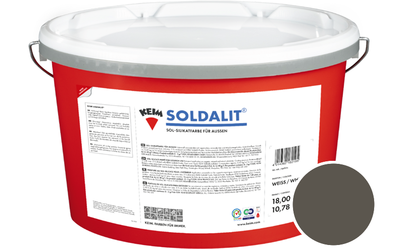 KEIM Soldalit 2,5kg Silikat-Fassadenfarbe / Get�nt im Farbton 9541