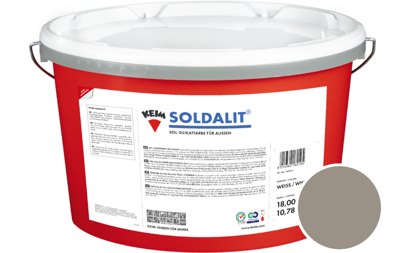 KEIM Soldalit 2,5kg Silikat-Fassadenfarbe / Get�nt im Farbton 9546