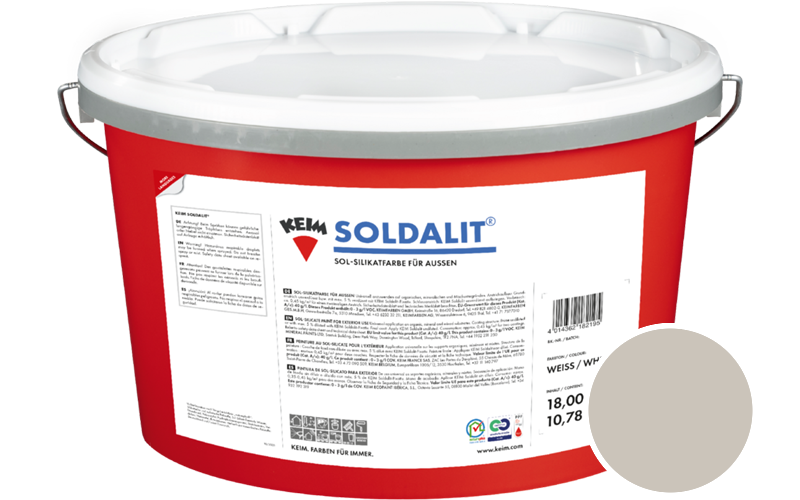 KEIM Soldalit 2,5kg Silikat-Fassadenfarbe / Get�nt im Farbton 9552