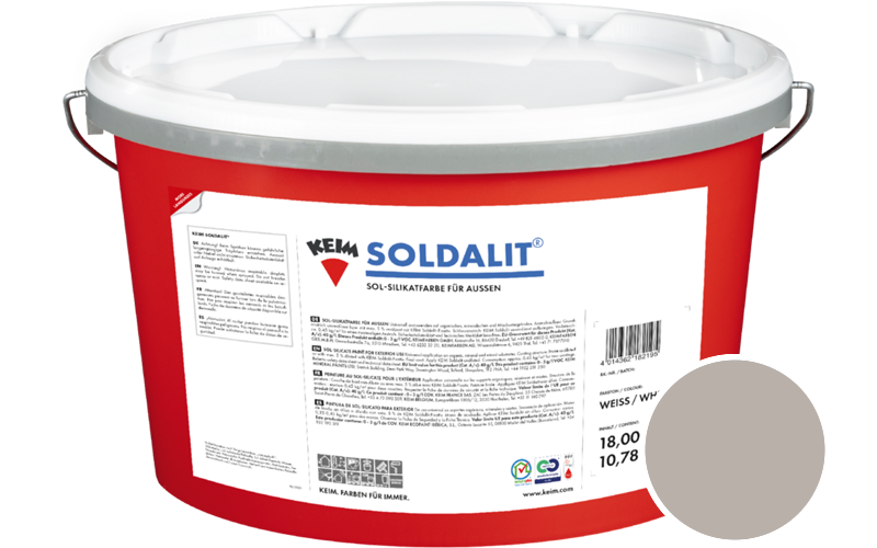 KEIM Soldalit 2,5kg Silikat-Fassadenfarbe / Get�nt im Farbton 9569