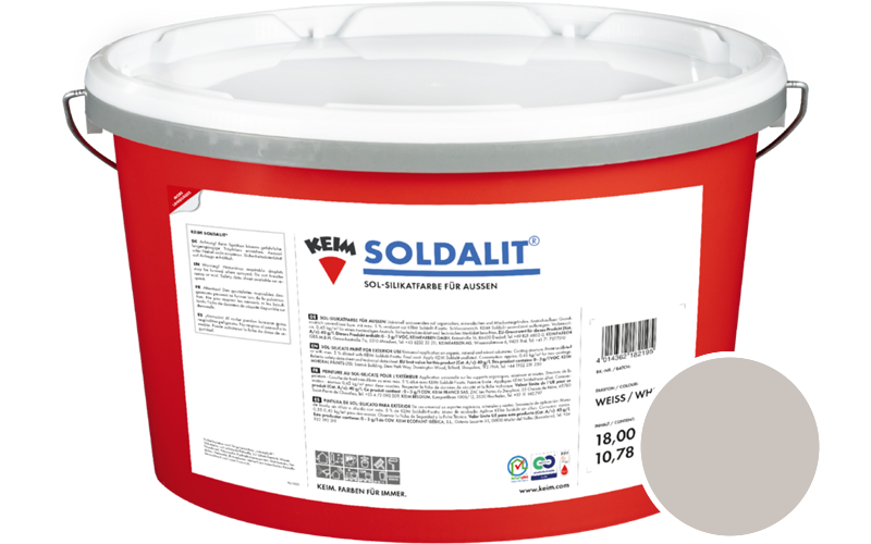 KEIM Soldalit 18kg Silikat-Fassadenfarbe / Get�nt im Farbton 9572