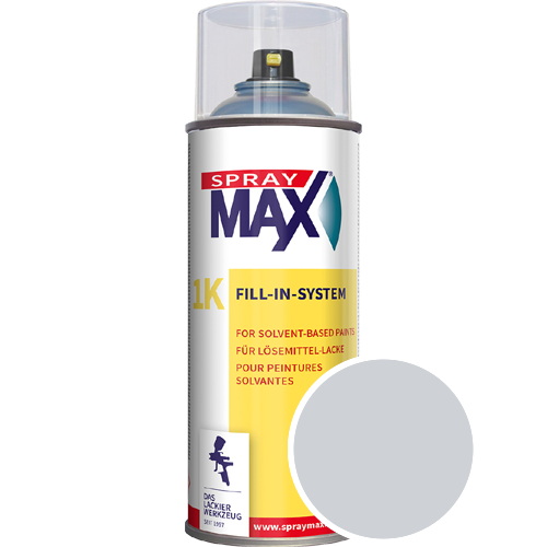 SprayMax Lackspray mit Caparol Seidenmatt-Buntlack - 400ml Spraydose in Wunschfarbe Lackspraydose / Get�nt im Farbton Alucryl 85