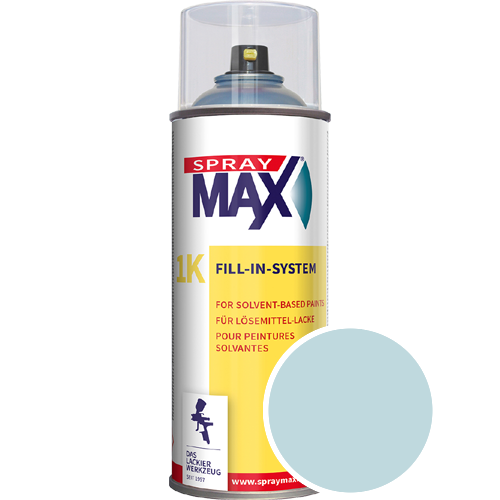 SprayMax Lackspray mit Caparol Seidenmatt-Buntlack - 400ml Spraydose in Wunschfarbe Lackspraydose / Get�nt im Farbton Arctis 85