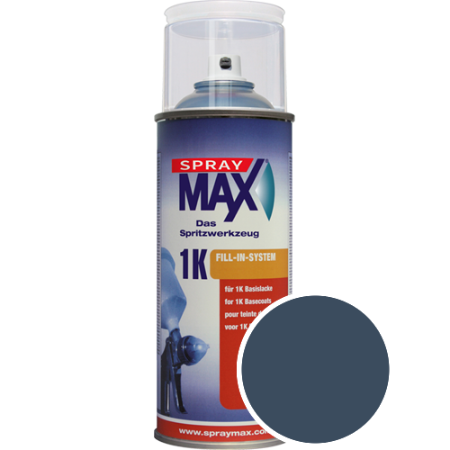 SprayMax Lackspray mit Caparol Seidenmatt-Buntlack - 400ml Spraydose in Wunschfarbe Lackspraydose / Getnt im Farbton Blu 25