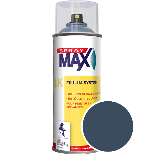 SprayMax Lackspray mit Caparol Seidenmatt-Buntlack - 400ml Spraydose in Wunschfarbe Lackspraydose / Get�nt im Farbton Blu 25