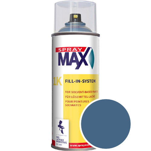 SprayMax Lackspray mit Caparol Seidenmatt-Buntlack - 400ml Spraydose in Wunschfarbe Lackspraydose / Get�nt im Farbton Blu 30