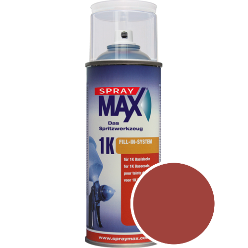 SprayMax Lackspray mit Caparol Seidenmatt-Buntlack - 400ml Spraydose in Wunschfarbe Lackspraydose / Getnt im Farbton Bordeaux 65