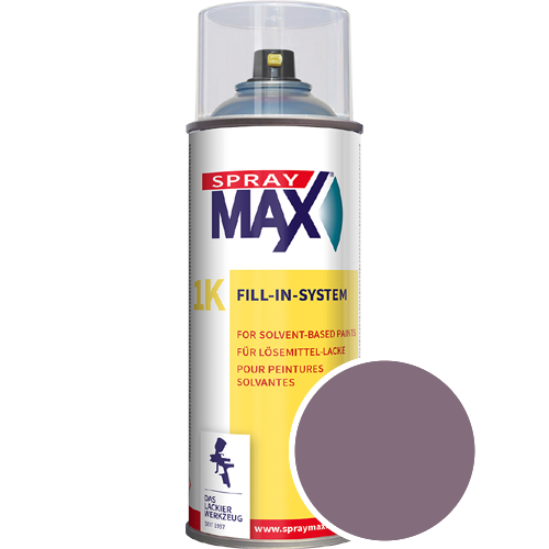 SprayMax Lackspray mit Caparol Seidenmatt-Buntlack - 400ml Spraydose in Wunschfarbe Lackspraydose / Get�nt im Farbton Clematis 40
