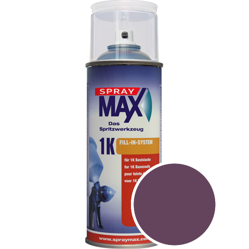 SprayMax Lackspray mit Caparol Seidenmatt-Buntlack - 400ml Spraydose in Wunschfarbe Lackspraydose / Getnt im Farbton Clematis 65