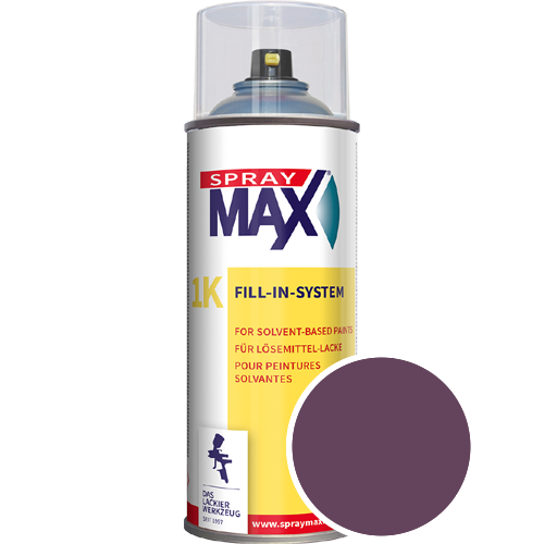 SprayMax Lackspray mit Caparol Seidenmatt-Buntlack - 400ml Spraydose in Wunschfarbe Lackspraydose / Get�nt im Farbton Clematis 65