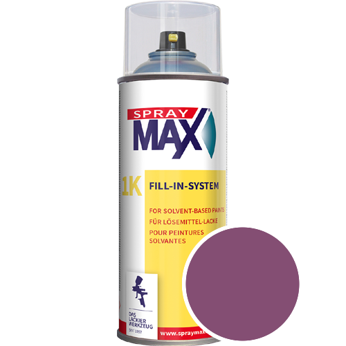 SprayMax Lackspray mit Caparol Seidenmatt-Buntlack - 400ml Spraydose in Wunschfarbe Lackspraydose / Get�nt im Farbton Clematis 70