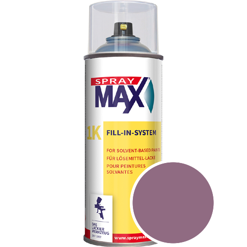 SprayMax Lackspray mit Caparol Seidenmatt-Buntlack - 400ml Spraydose in Wunschfarbe Lackspraydose / Get�nt im Farbton Clematis 80