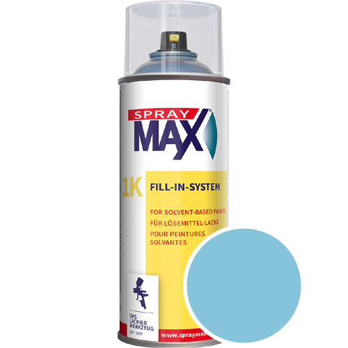 SprayMax Lackspray mit Caparol Seidenmatt-Buntlack - 400ml Spraydose in Wunschfarbe Lackspraydose / Get�nt im Farbton Coelin 110