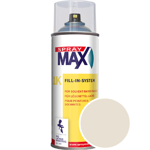 SprayMax Lackspray mit Caparol Seidenmatt-Buntlack - 400ml Spraydose in Wunschfarbe Lackspraydose / Get�nt im Farbton Cremeweiss