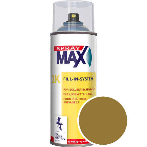 SprayMax Lackspray mit Caparol Seidenmatt-Buntlack - 400ml Spraydose in Wunschfarbe Lackspraydose / Get�nt im Farbton Curcuma 35