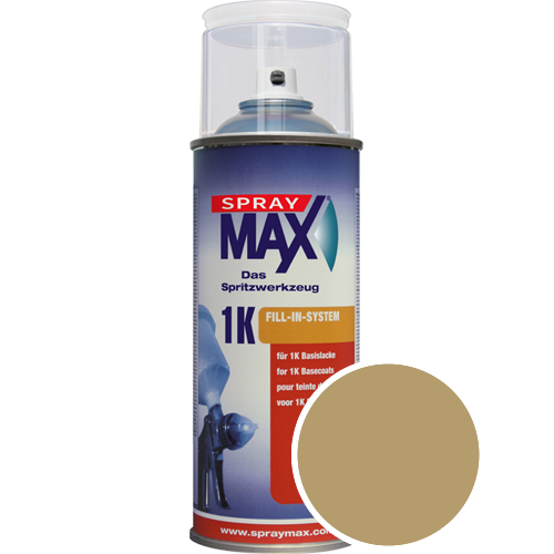 SprayMax Lackspray mit Caparol Seidenmatt-Buntlack - 400ml Spraydose in Wunschfarbe Lackspraydose / Getönt im Farbton Curcuma 45