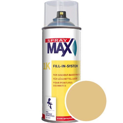 SprayMax Lackspray mit Caparol Seidenmatt-Buntlack - 400ml Spraydose in Wunschfarbe Lackspraydose / Get�nt im Farbton Curcuma 80