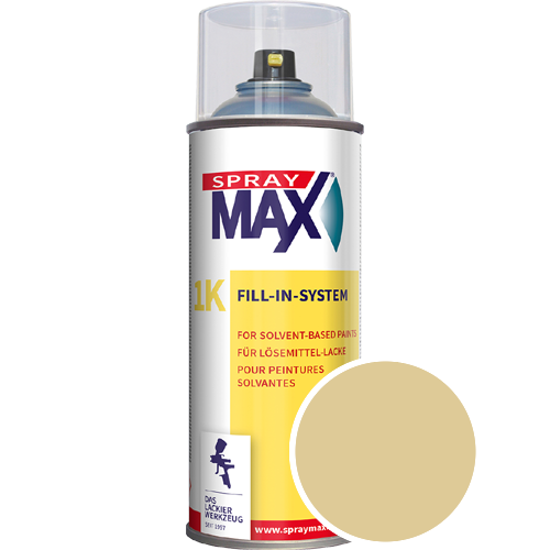 SprayMax Lackspray mit Caparol Seidenmatt-Buntlack - 400ml Spraydose in Wunschfarbe Lackspraydose / Get�nt im Farbton Curry 75