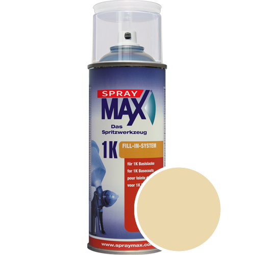 SprayMax Lackspray mit Caparol Seidenmatt-Buntlack - 400ml Spraydose in Wunschfarbe Lackspraydose / Getönt im Farbton Curry 80