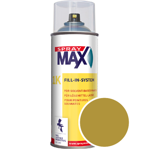 SprayMax Lackspray mit Caparol Seidenmatt-Buntlack - 400ml Spraydose in Wunschfarbe Lackspraydose / Get�nt im Farbton Curry 95