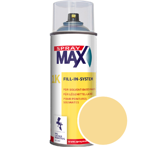 SprayMax Lackspray mit Caparol Seidenmatt-Buntlack - 400ml Spraydose in Wunschfarbe Lackspraydose / Get�nt im Farbton Ginster 150