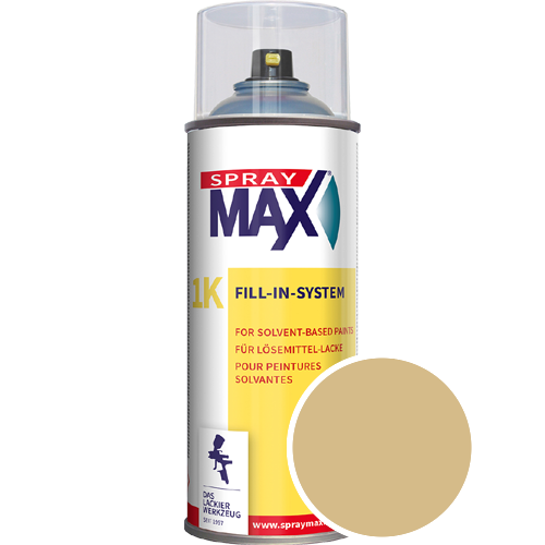 SprayMax Lackspray mit Caparol Seidenmatt-Buntlack - 400ml Spraydose in Wunschfarbe Lackspraydose / Get�nt im Farbton Ginster 95