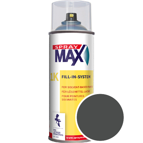 SprayMax Lackspray mit Caparol Seidenmatt-Buntlack - 400ml Spraydose in Wunschfarbe Lackspraydose / Get�nt im Farbton Graphit 0