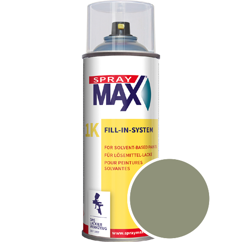 SprayMax Lackspray mit Caparol Seidenmatt-Buntlack - 400ml Spraydose in Wunschfarbe Lackspraydose / Get�nt im Farbton Herba 5