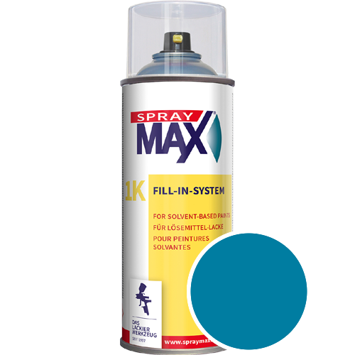 SprayMax Lackspray mit Caparol Seidenmatt-Buntlack - 400ml Spraydose in Wunschfarbe Lackspraydose / Get�nt im Farbton Kobaltblau Asi/syf