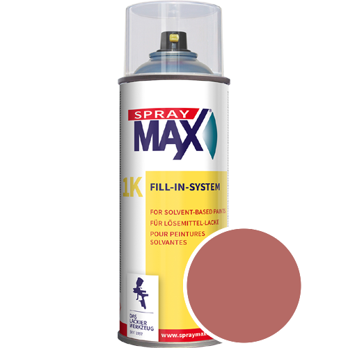 SprayMax Lackspray mit Caparol Seidenmatt-Buntlack - 400ml Spraydose in Wunschfarbe Lackspraydose / Get�nt im Farbton Korall 140