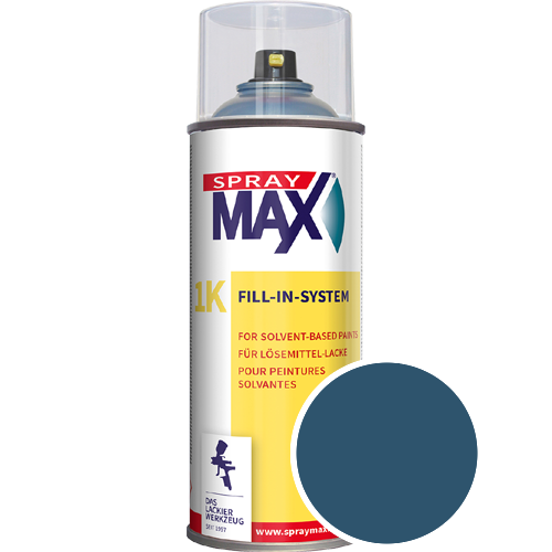 SprayMax Lackspray mit Caparol Seidenmatt-Buntlack - 400ml Spraydose in Wunschfarbe Lackspraydose / Get�nt im Farbton Lago 65