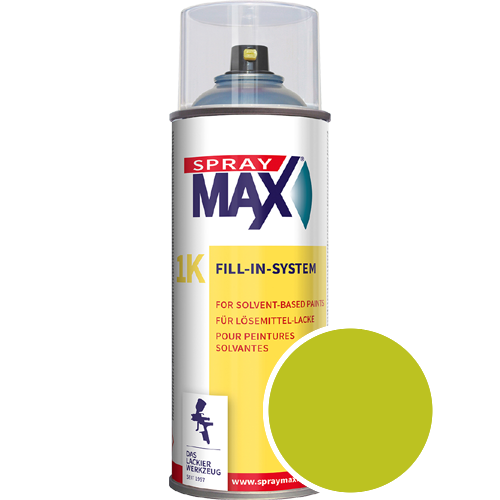 SprayMax Lackspray mit Caparol Seidenmatt-Buntlack - 400ml Spraydose in Wunschfarbe Lackspraydose / Get�nt im Farbton Laser 55