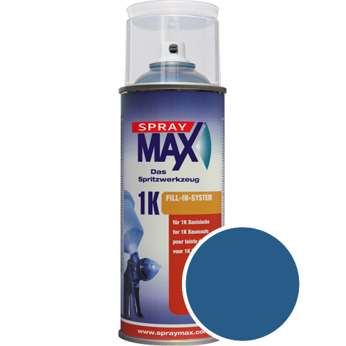 SprayMax Lackspray mit Caparol Seidenmatt-Buntlack - 400ml Spraydose in Wunschfarbe Lackspraydose / Getnt im Farbton Lazur 185
