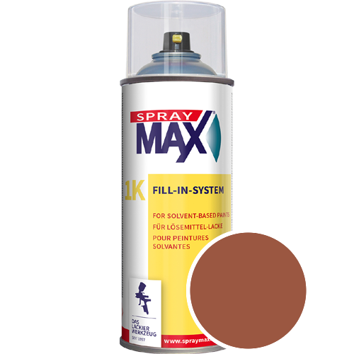 SprayMax Lackspray mit Caparol Seidenmatt-Buntlack - 400ml Spraydose in Wunschfarbe Lackspraydose / Get�nt im Farbton Madeira 0